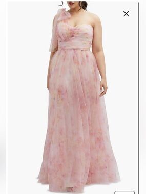 Blush Pink Floral Maxi Dress - Elegant Sleeveless Gown dressy collection
